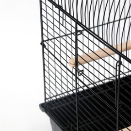 37" Bird Cage Pet Supplies Metal Cage with Open Play Top with tow Additional Toys Black
