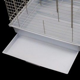 23" Bird Cage Pet Supplies Metal Cage with Open Play Top with tow Additional Toys White