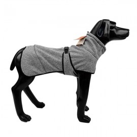 Water Repellent Softshell Dog Jacket Pet Clothes for Spring Autumn，Outdoor Sport Dog Jacket with High Neckline Collar Cold Weather Pets Apparel Winter Warm Coats Puppy Comfort Vest-（lightgray，size M）