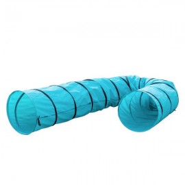18' Agility Training Tunnel Pet Dog Play Outdoor Obedience Exercise Equipment Blue