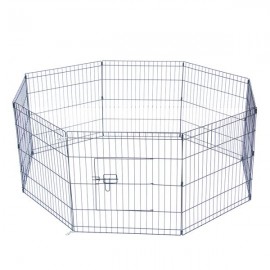 24" Tall Wire Fence Pet Dog Cat Folding Exercise Yard 8 Panel Metal Play Pen