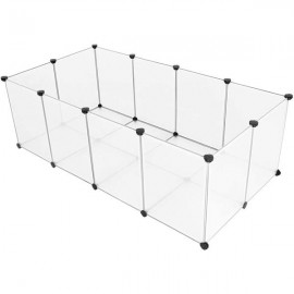 Pet Playpen,Fence Cage with Bottom for Small Animals Guinea Pigs, Hamsters, Bunnies, Rabbits