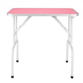 32" Foldable Pet Grooming Table with Adjustable Arm Pink