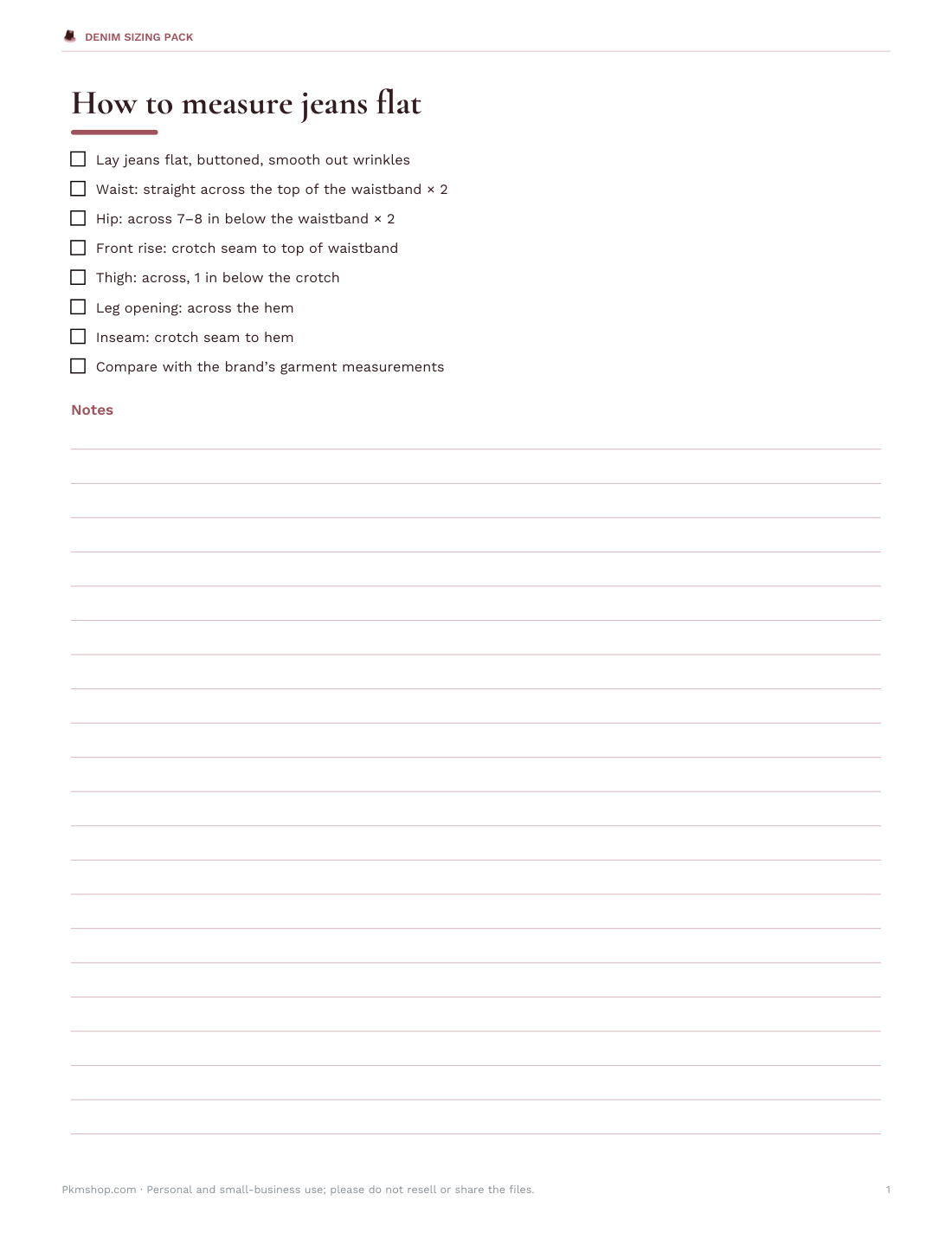 Preview of the first page of Flat-lay guide (PDF/DOCX)